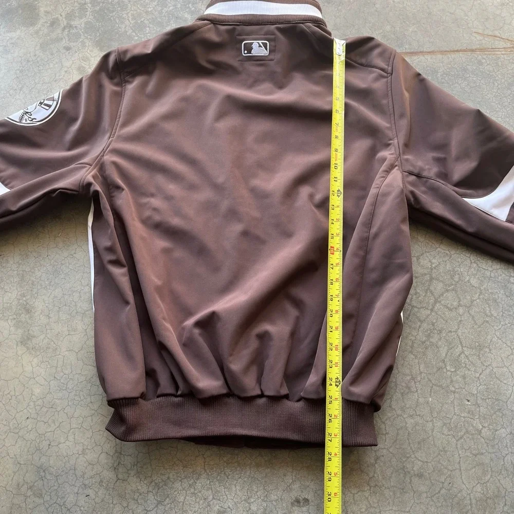 Majestic New York Yankees Track Jacket Mens Large Tall Brown Full Zip Fleece NWT